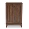 Baxton Studio Nissa Modern and Contemporary Walnut Brown Finished Wood 2-Door Shoe Storage Cabinet 178-11218-Zoro - alternate 3
